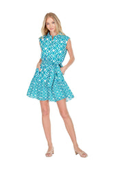 Contrast Print Shirt Dress