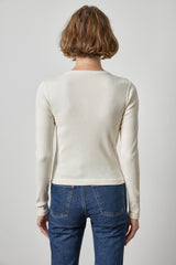 Button Front Ribbed Cardigan