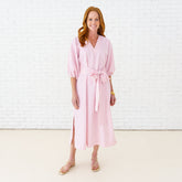 Coco Dress Seersucker Pink