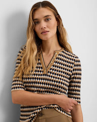 Angled Jacquard Sweater
