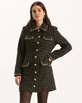 Beth Gold Button Boucle Dress
