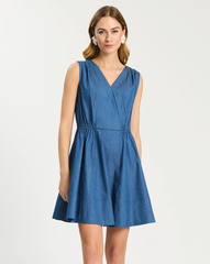 Emory Sleeveless Wrap Dress