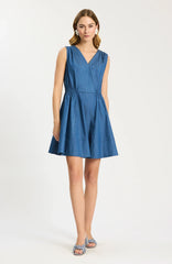Emory Sleeveless Wrap Dress