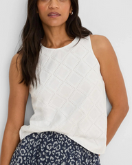 Diamond Eyelet Top