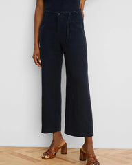 Eliot Wide Leg Rumba Linen Belted Crop Pant