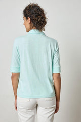 Elbow Sleeve Collared Tee