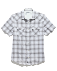 Bluffs SS Performance Western Shirt - Grey/White