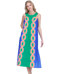 Column Dress 50" - Royal