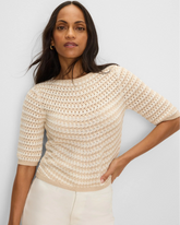Crochet Stripe Sweater