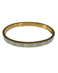 Enamel Roman Numeral Bangle