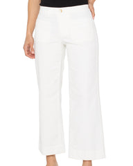 Corduroy Crop Wide Leg W Patch Pockets 27"Ins