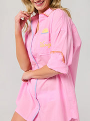 "Vacay/Out of Office" Cover-Up Shirt