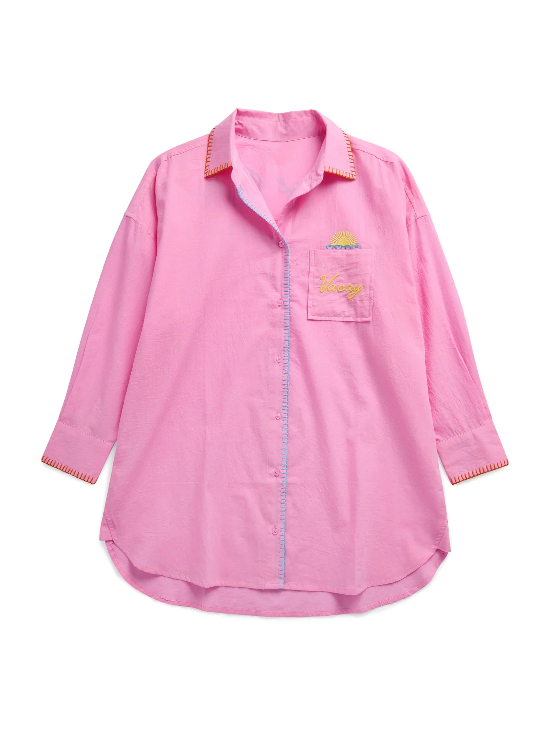 "Vacay/Out of Office" Cover-Up Shirt