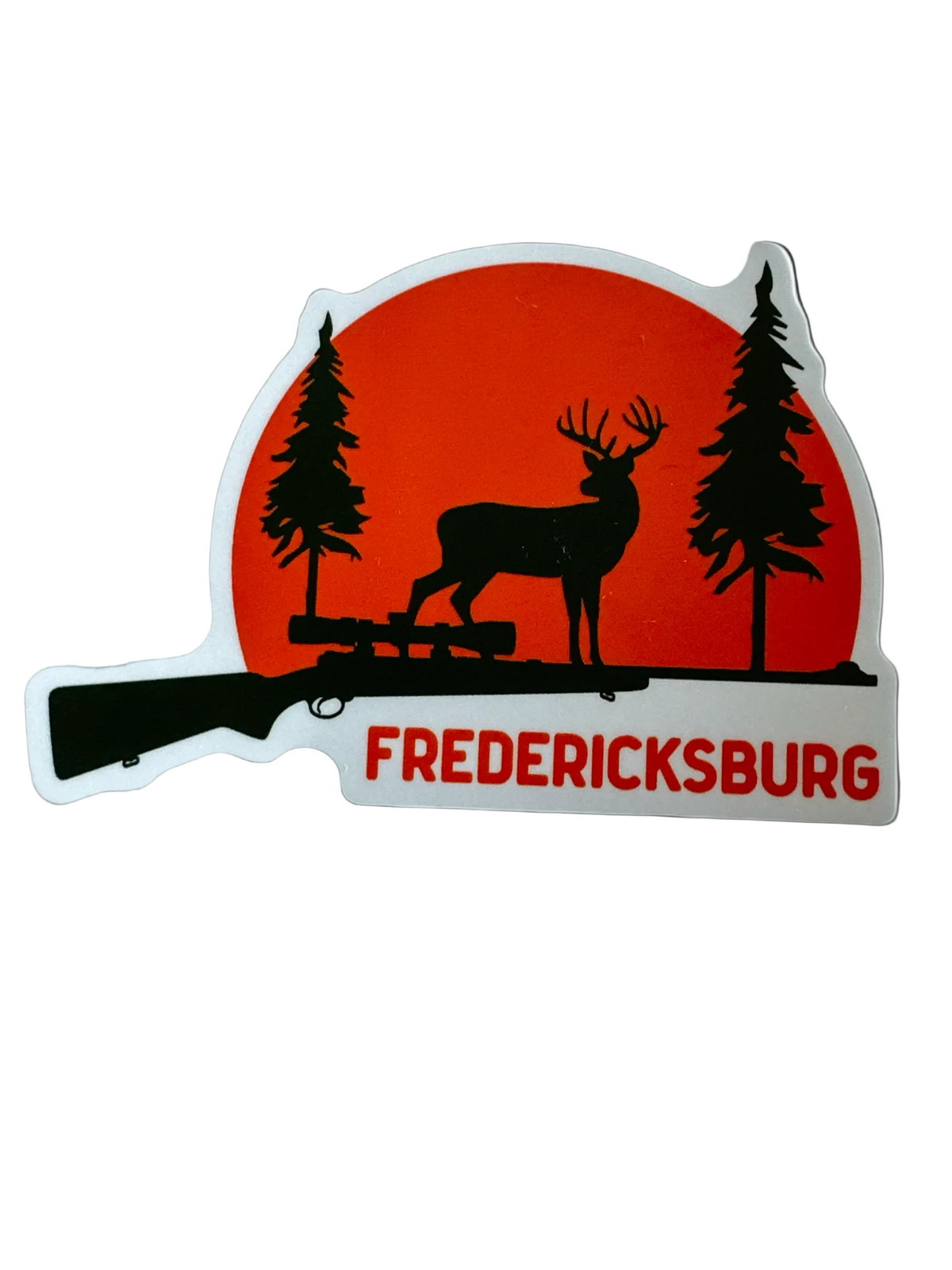 Deer Rifle Silhouette Sticker