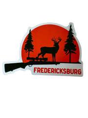 Deer Rifle Silhouette Sticker