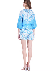 Dimensional Flowers Top - Sky Garden