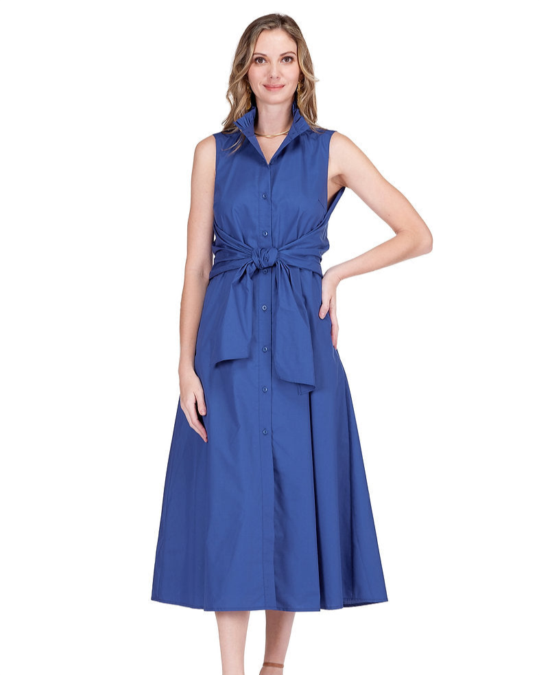 Back Wrap Maxi Dress - Navy