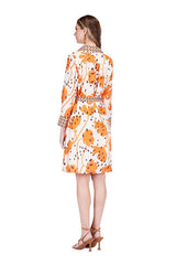 Contrast Shirtdress - Wild Ember