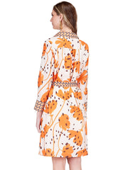 Contrast Shirtdress - Wild Ember