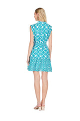Contrast Print Shirt Dress