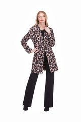 Button Down Coat - Leopard
