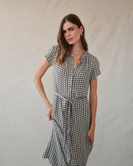 Cap Sleeve Maxi Shirt Dress