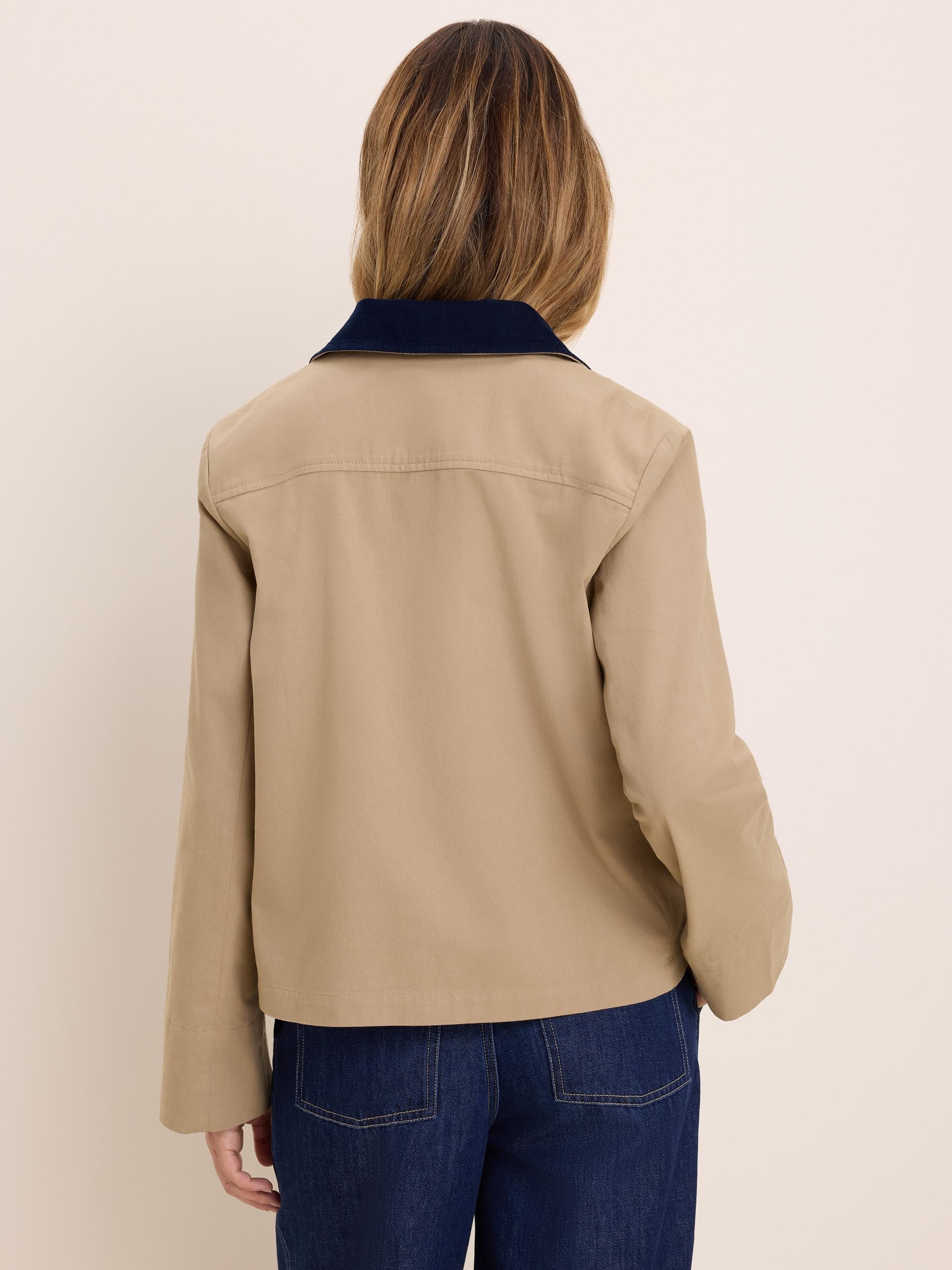 Cord Collar Twill Jacket