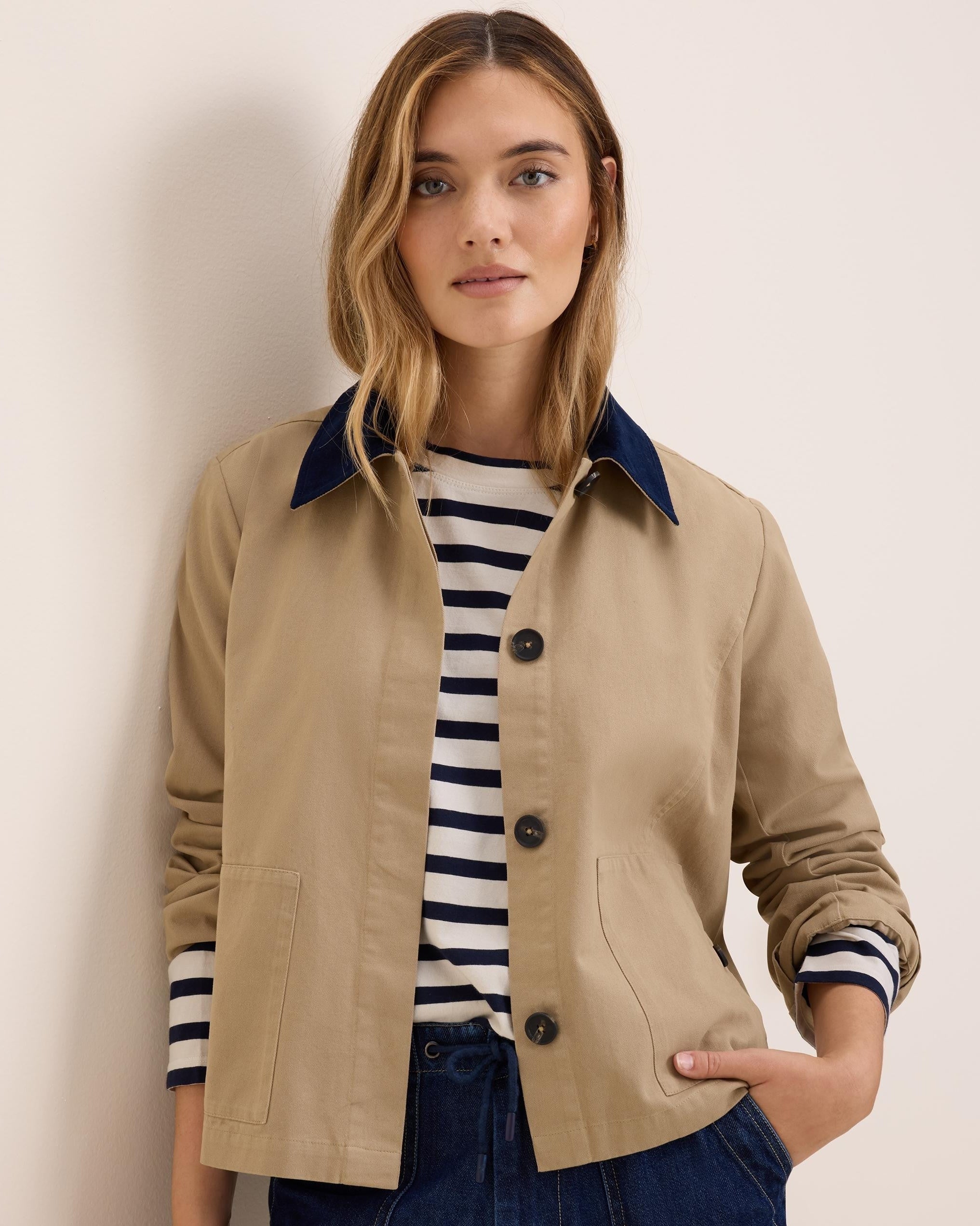 Cord Collar Twill Jacket