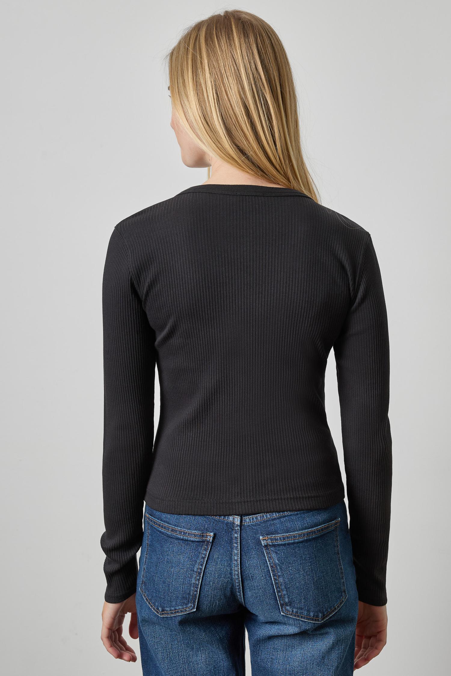 Button Front Ribbed Cardigan