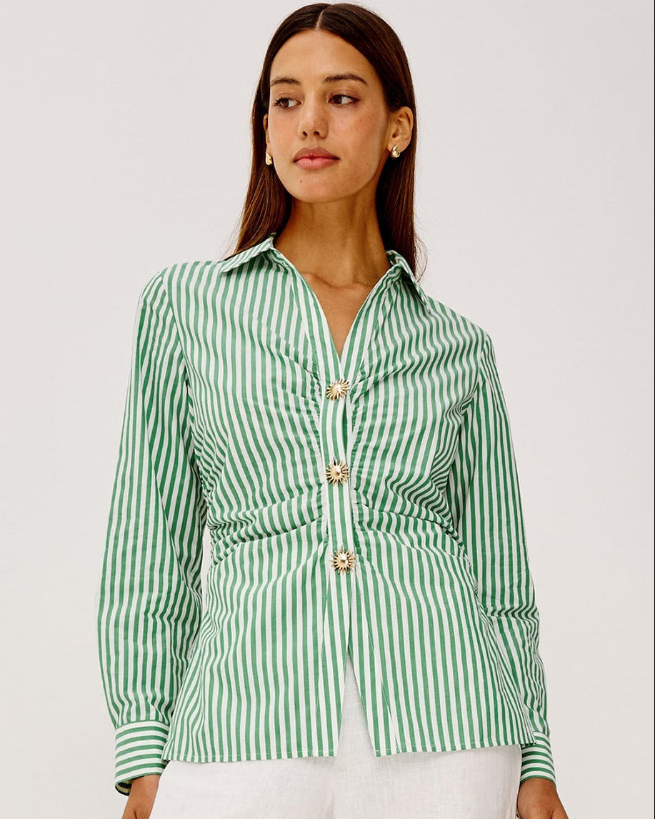 Caralyn - Emerald Stripe