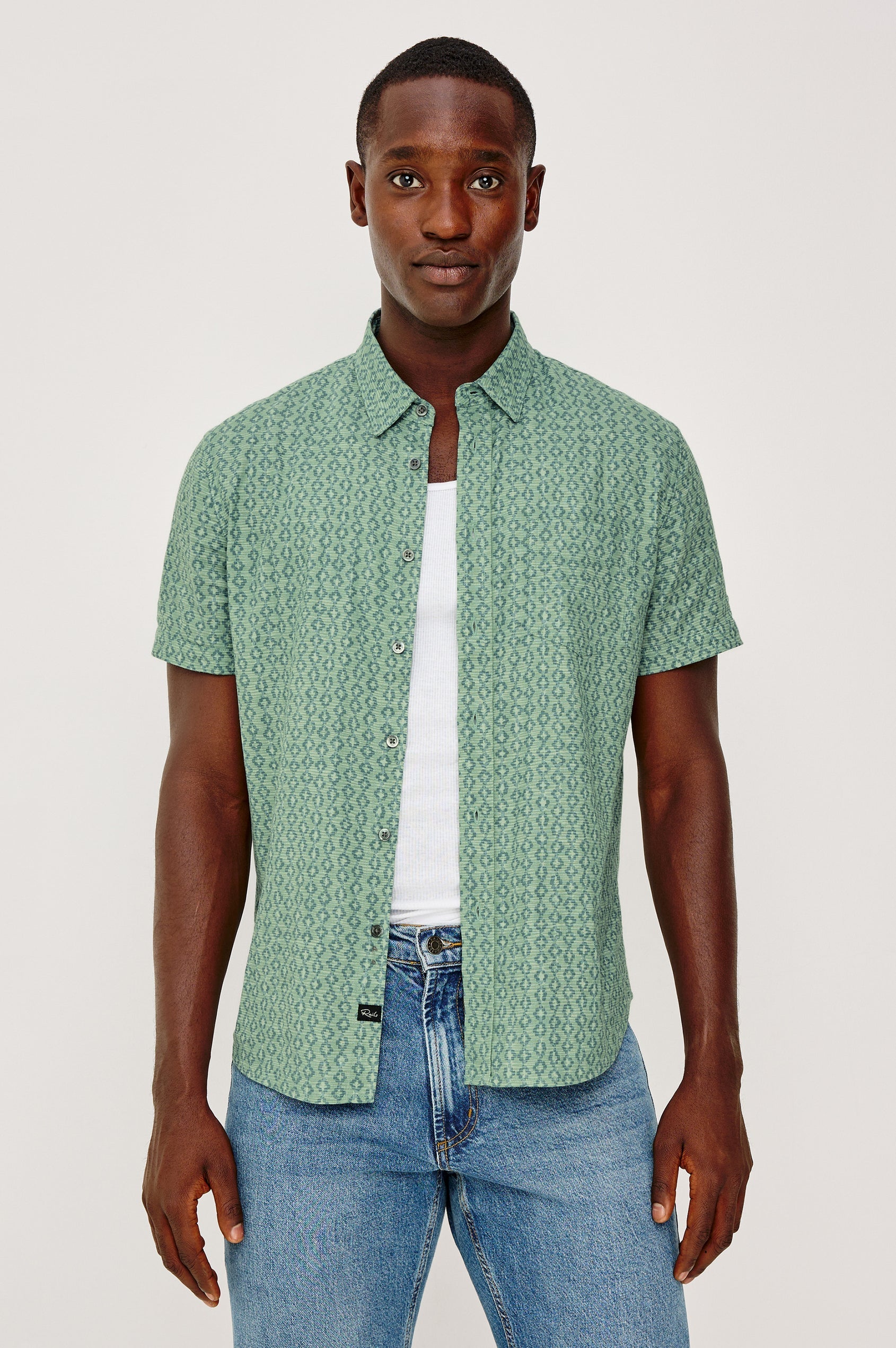 Carson - Wavy Batik Aqua