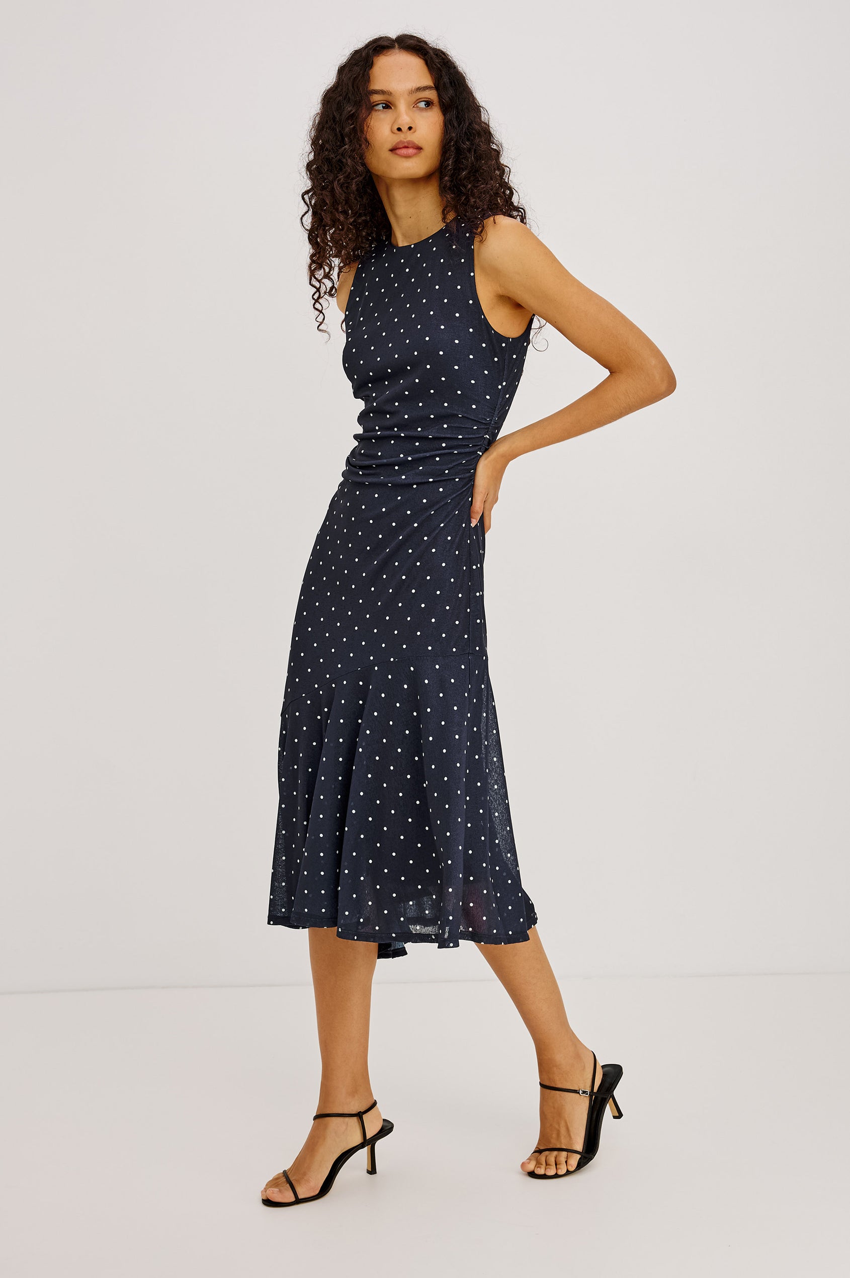 Daija - Navy Polka Dots