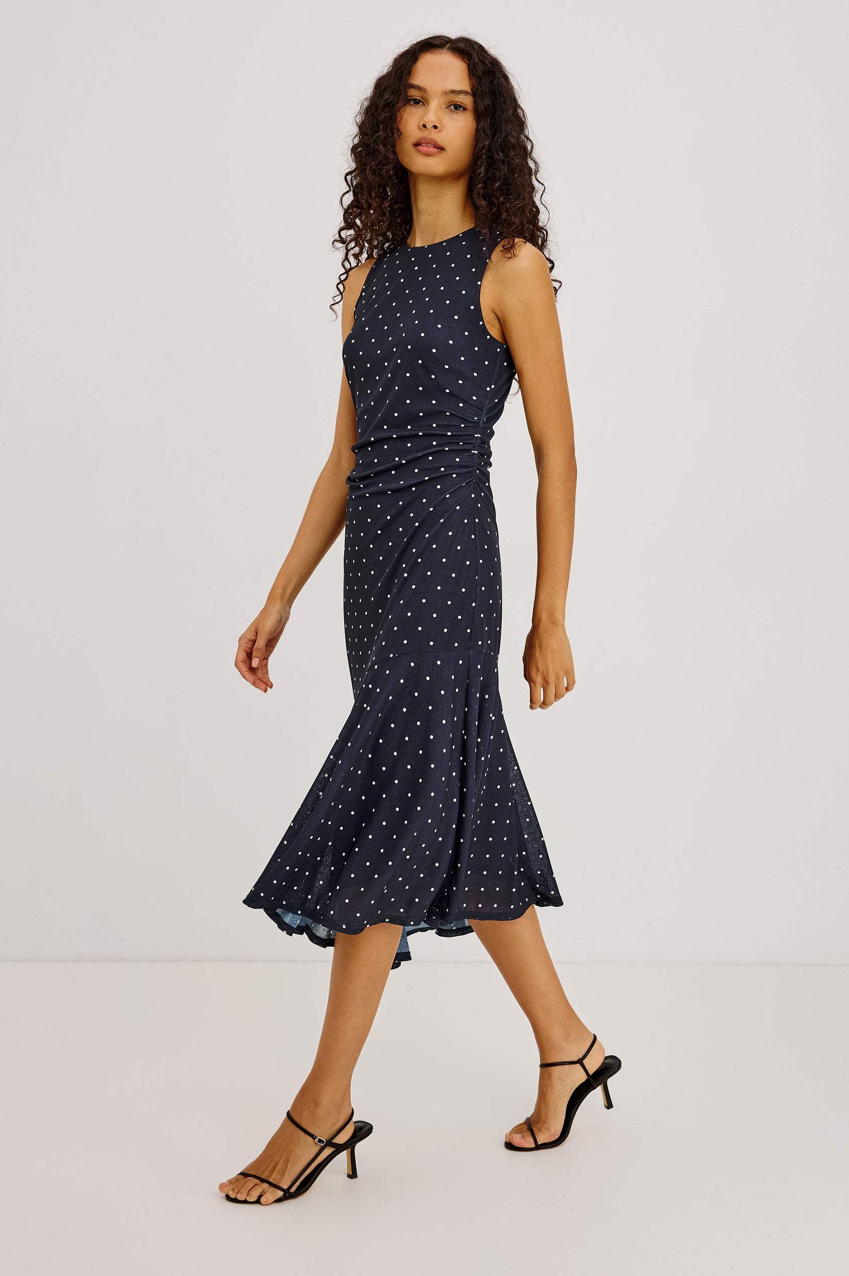 Daija - Navy Polka Dots