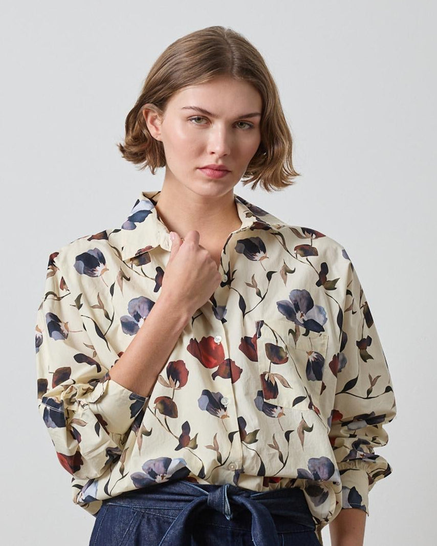 Dolman Sleeve Button Down Shirt