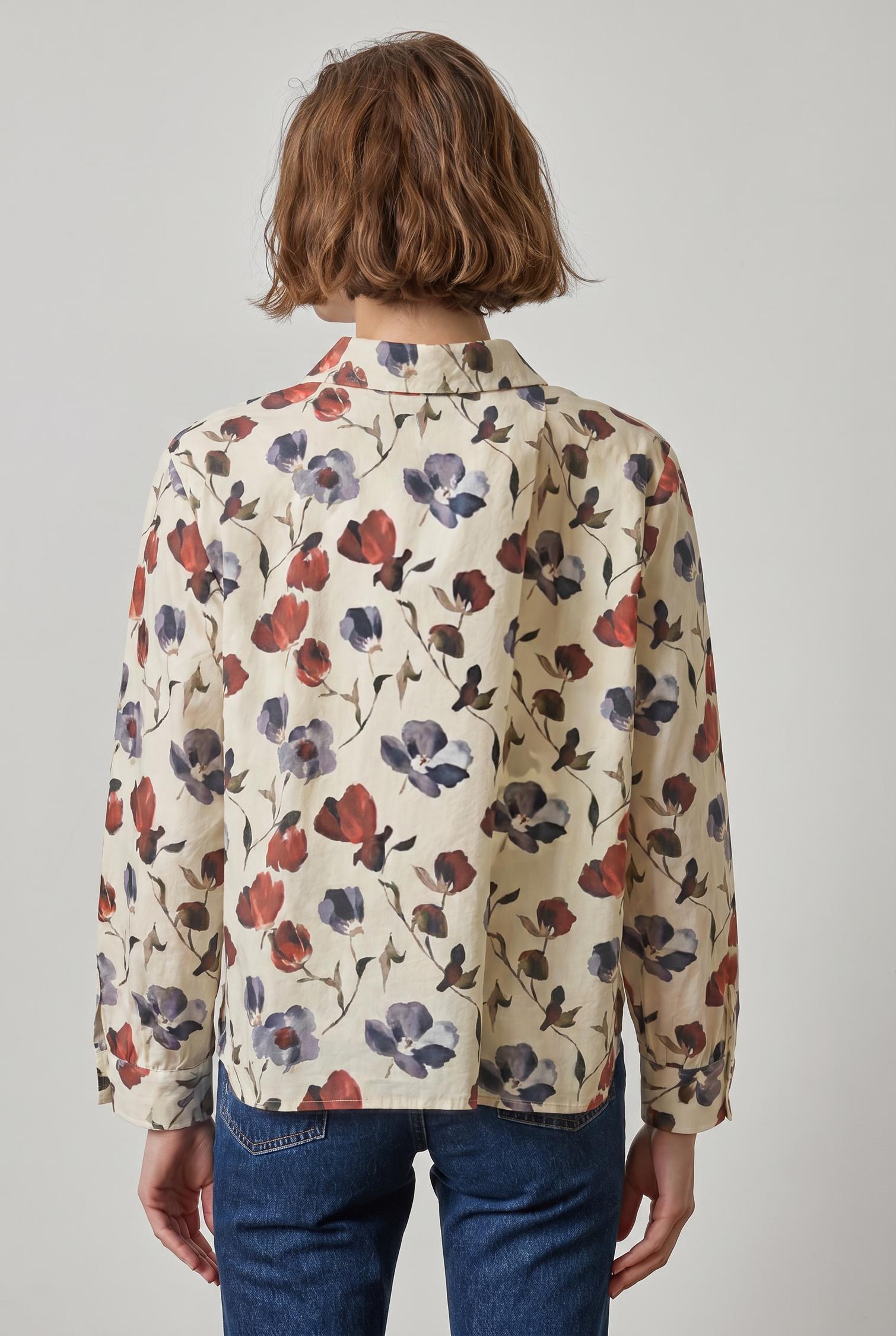 Dolman Sleeve Button Down Shirt