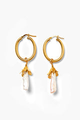 Bellflower Hoop Earrings Gold