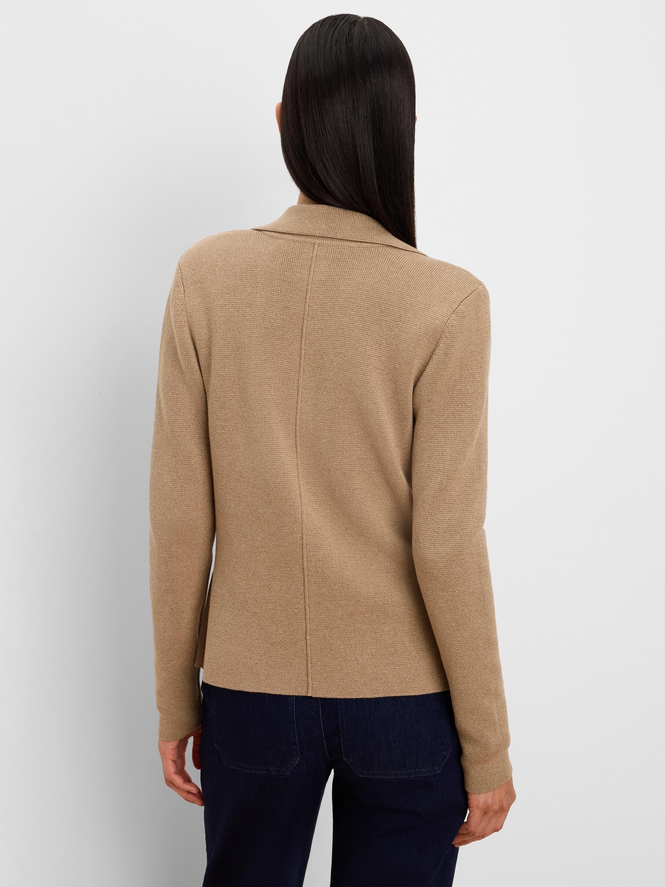 Elegant Knit Tailored Blazer