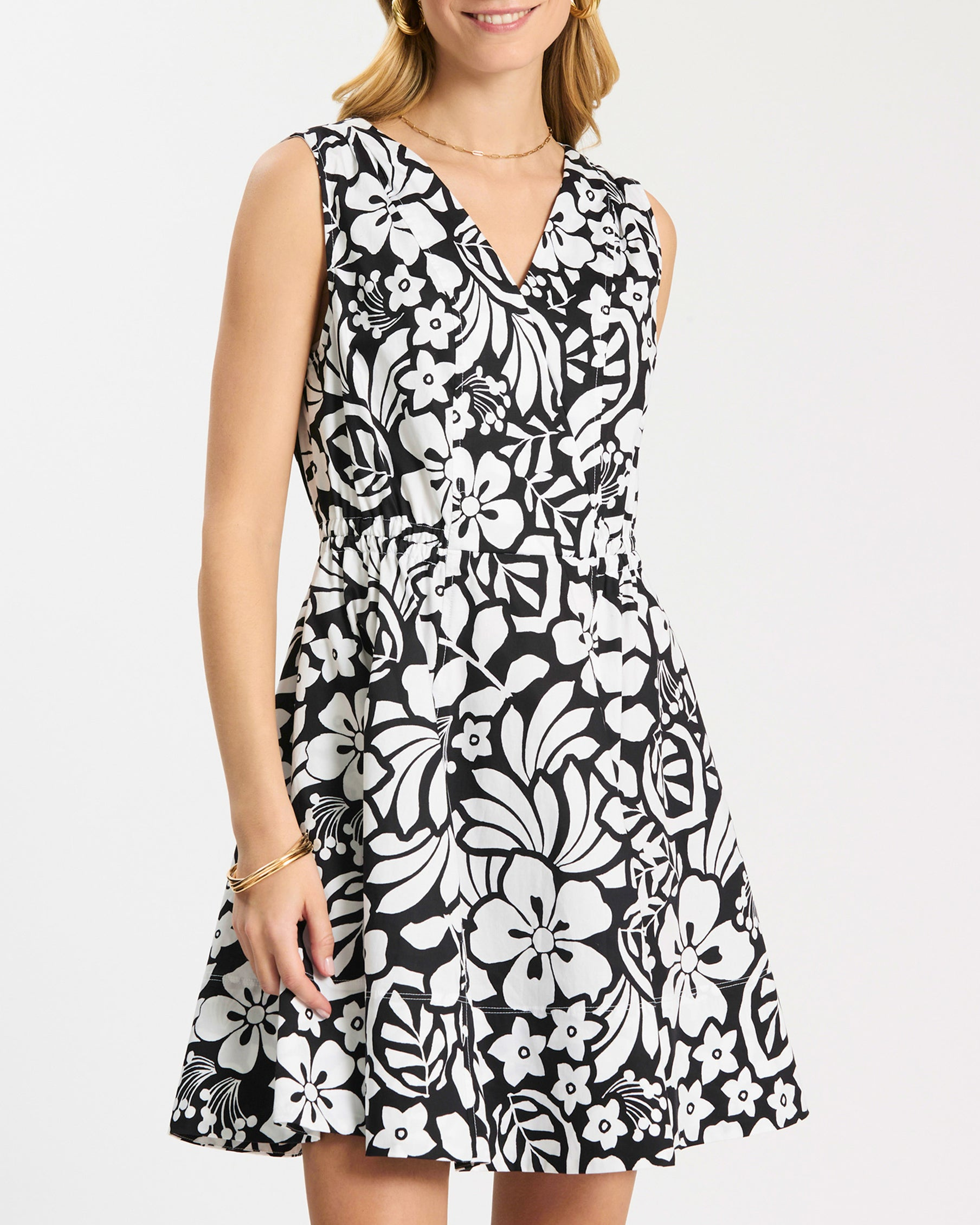 Emory Floral Sleeveless Wrap Dress