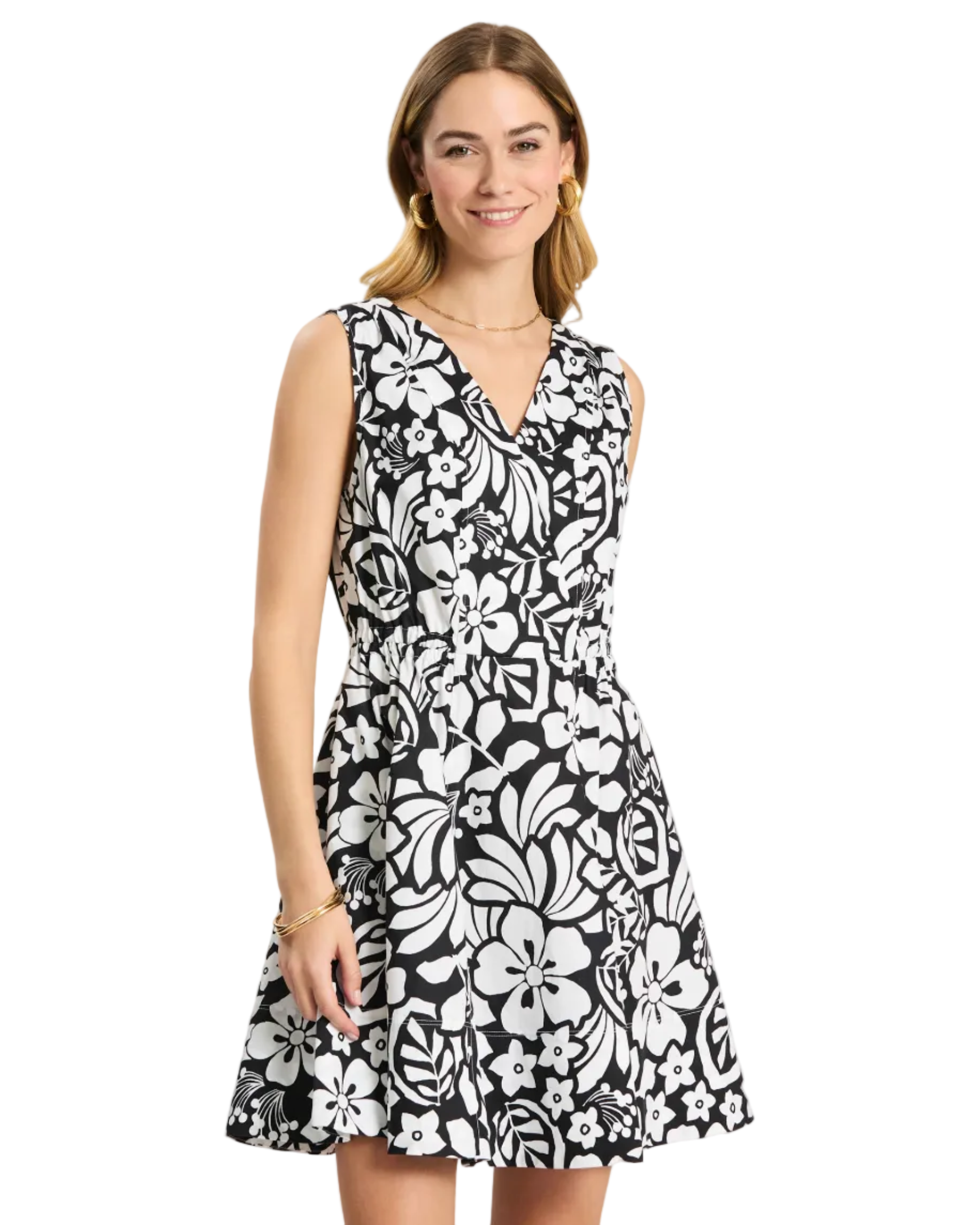 Emory Floral Sleeveless Wrap Dress