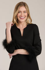 Chelsie Ponte Feather Dress