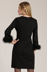 Chelsie Ponte Feather Dress