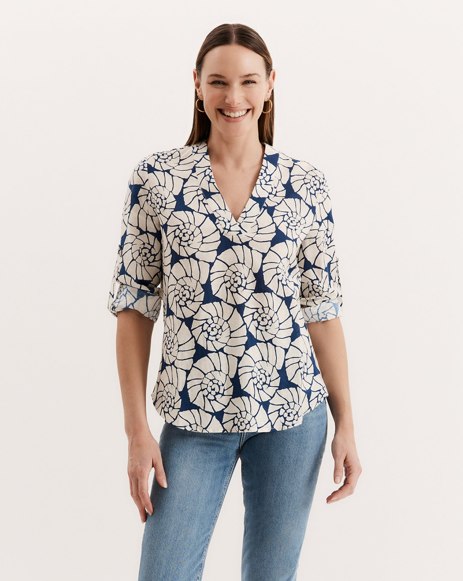 Anna Linen/Cotton Shell Shirt