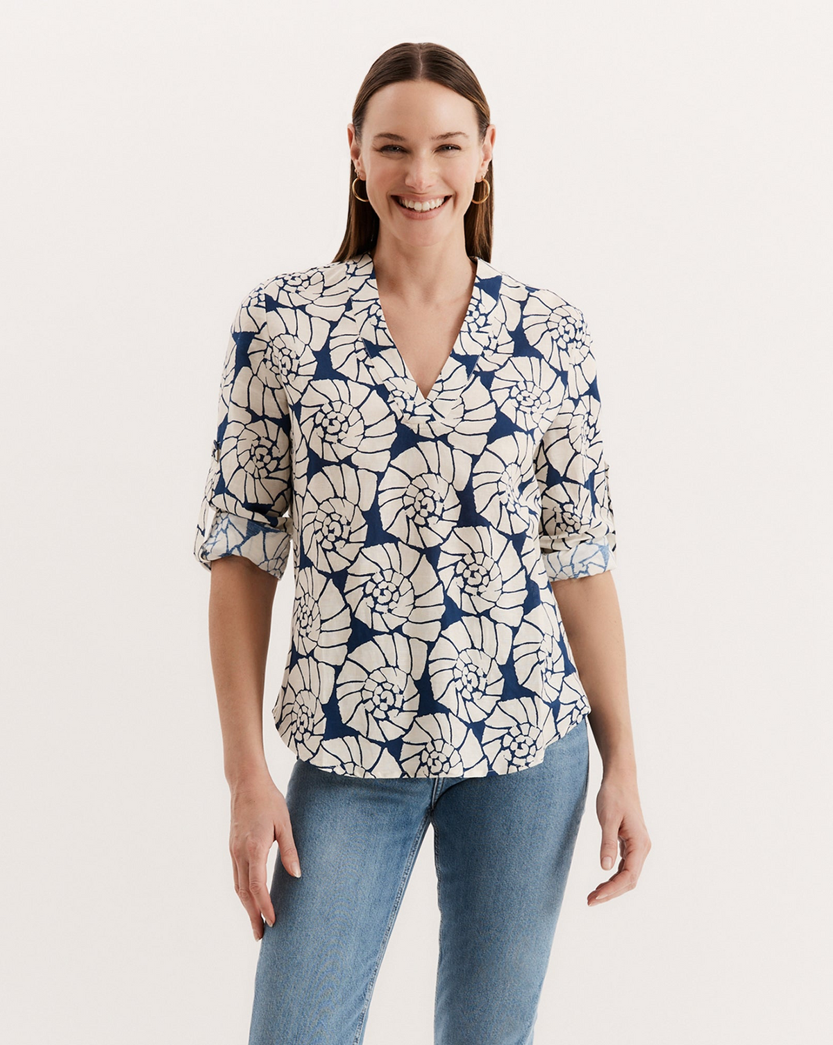 Anna Linen/Cotton Shell Shirt