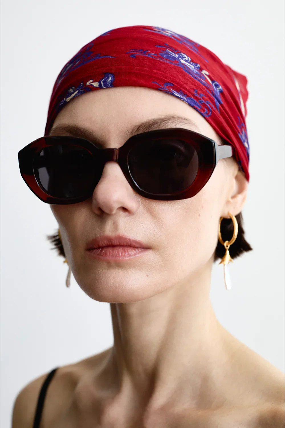 Bellflower Hoop Earrings Gold