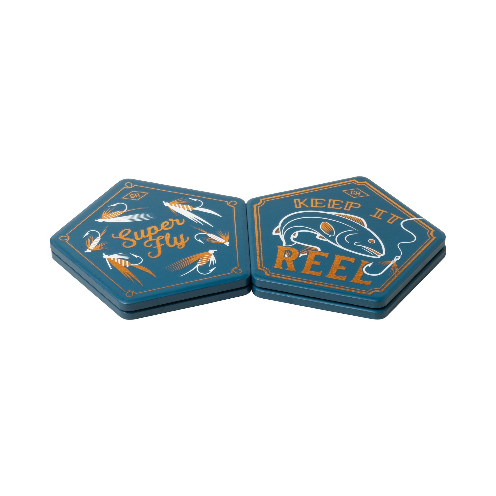 Ceramic Coaster Fishing Setof4