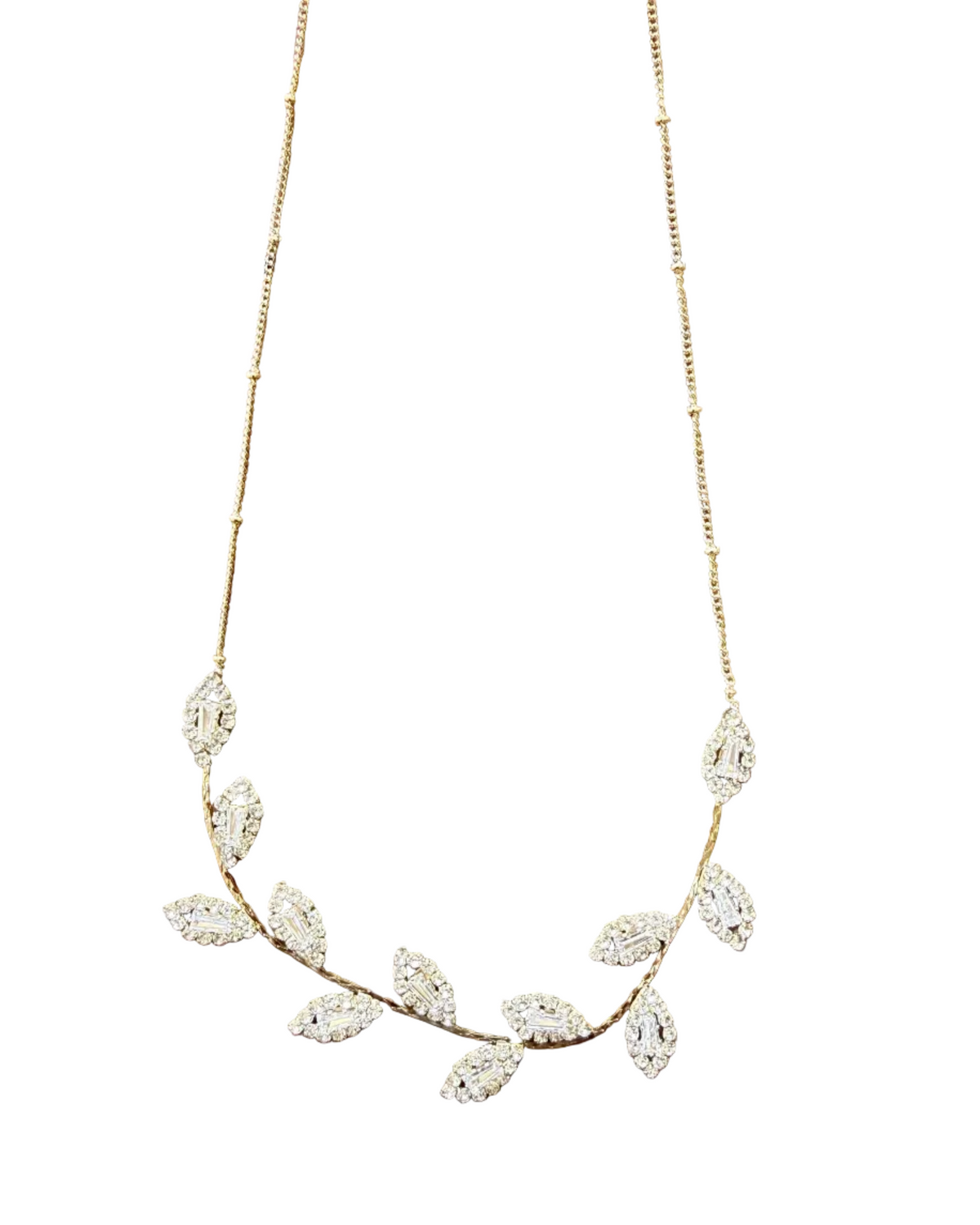 CZ Leaf Necklace