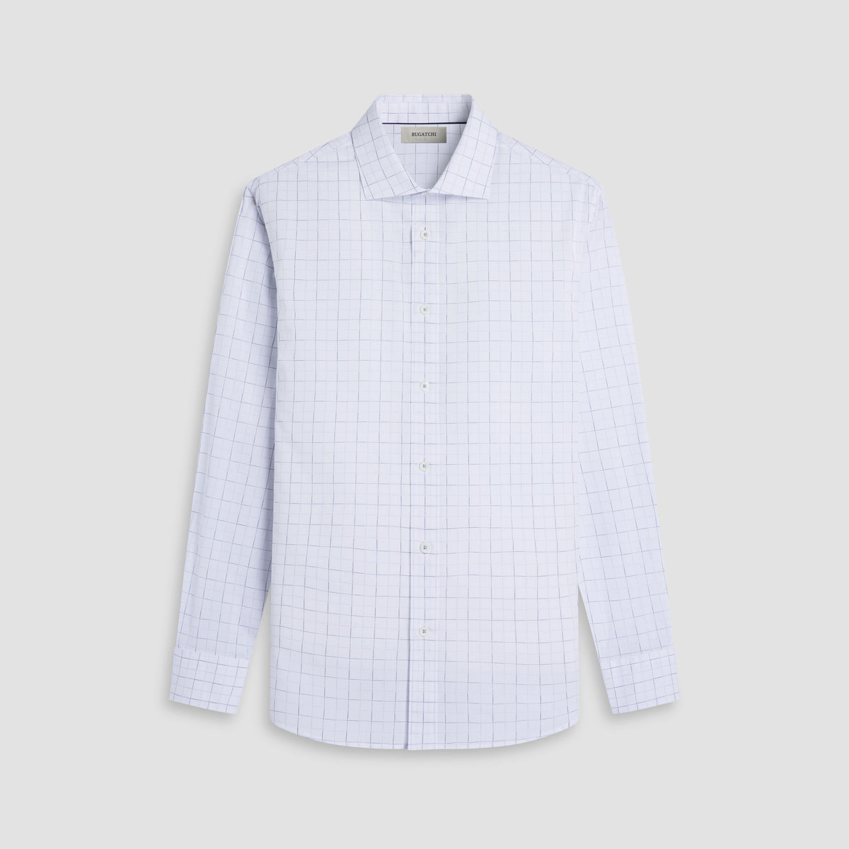 Axel Windowpane Shirt - White