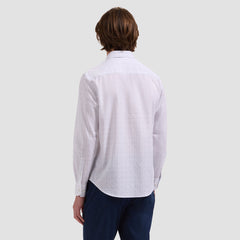 Axel Windowpane Shirt - White