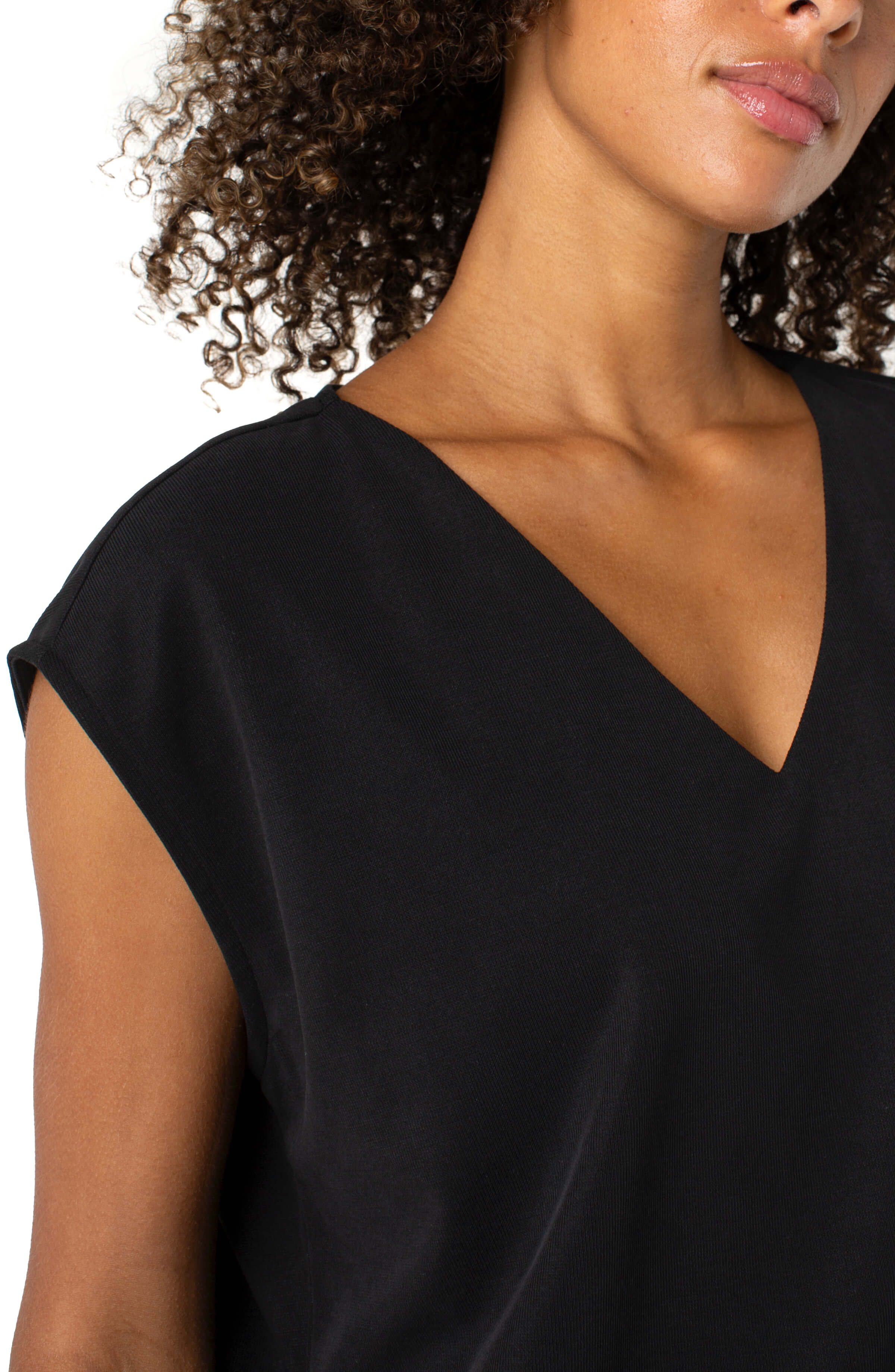 Dolman Sleeve V Neck Top