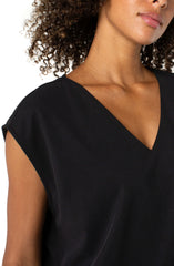 Dolman Sleeve V Neck Top